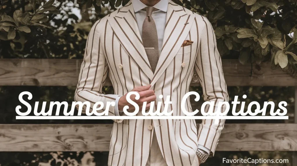 Summer suit captions