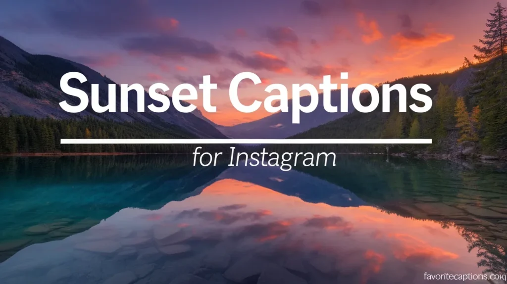 Sunset captions for Instagram