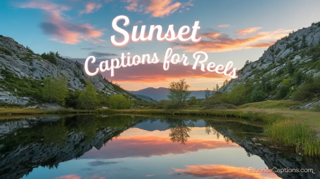Sunset captions for reels