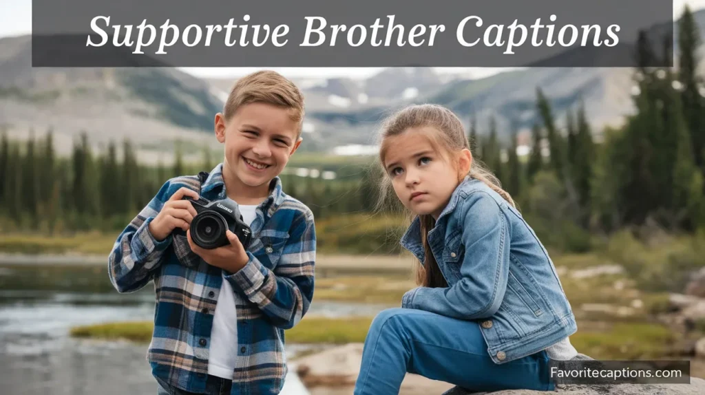 Supportive brother captions