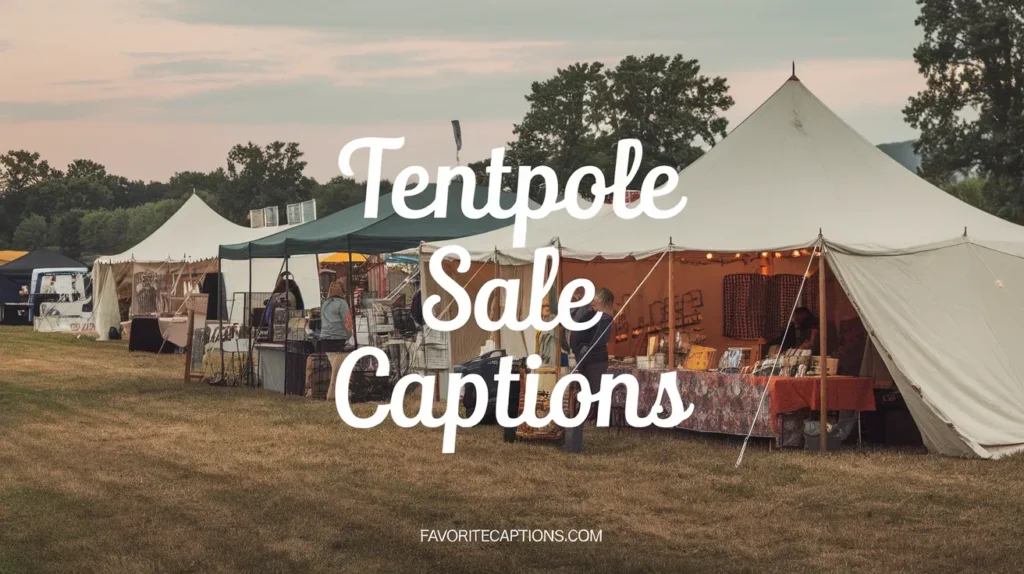 Tentpole sale captions