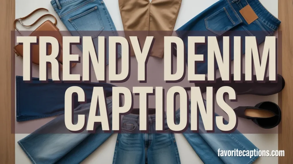 Trendy denim captions