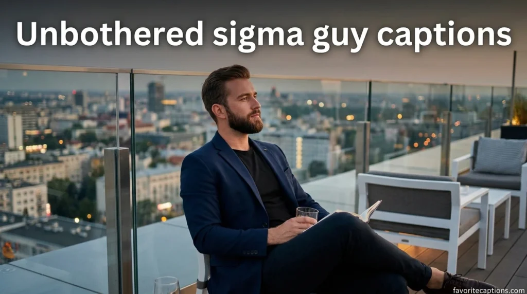 Unbothered sigma guy captions