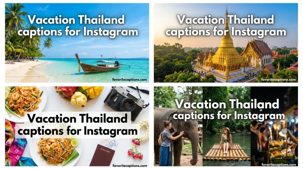 Vacation Thailand captions for Instagram