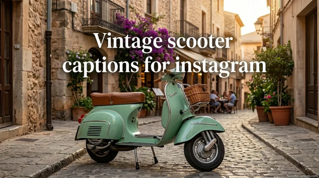 Vintage scooter captions for instagram