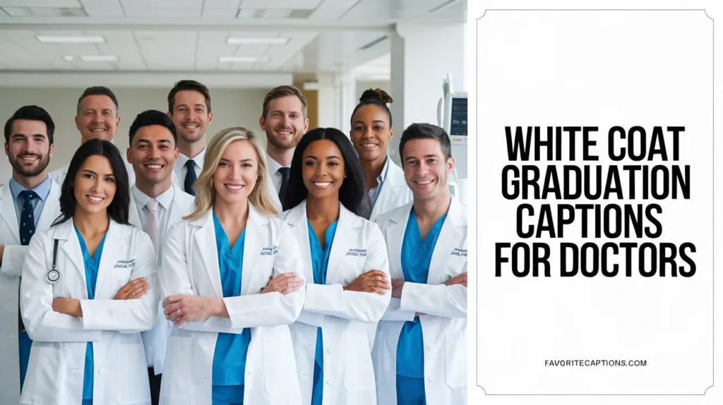 White coat graduation captions for doctors