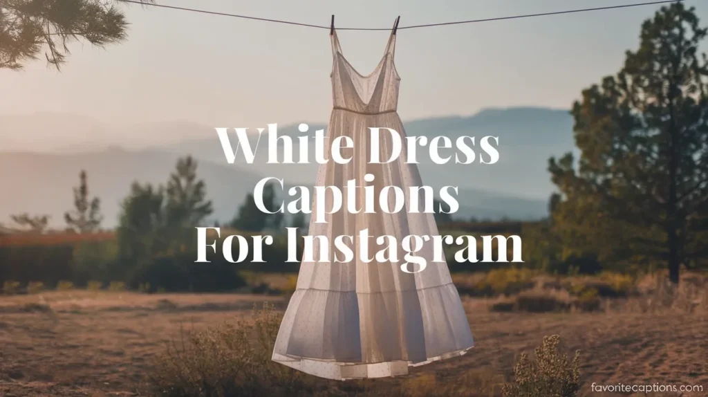 White Dress Captions for Instagram