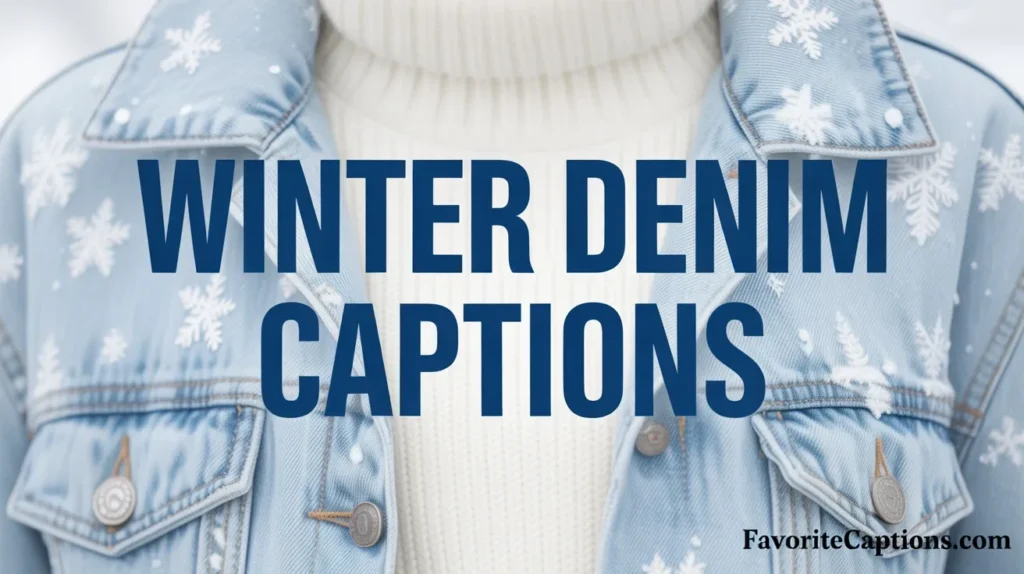 Winter denim captions