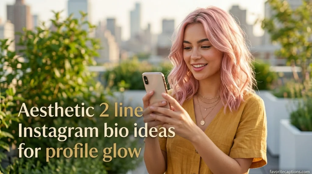 Aesthetic 2 line Instagram bio ideas for profile glow