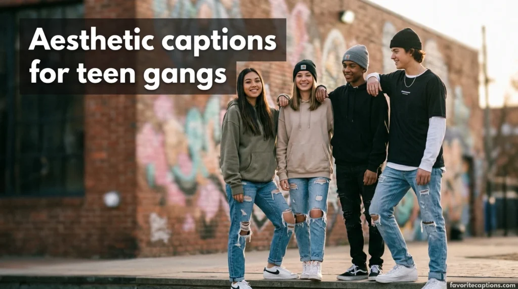 Aesthetic captions for teen gangs
