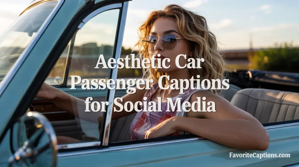 Aesthetic car passenger captions for social media