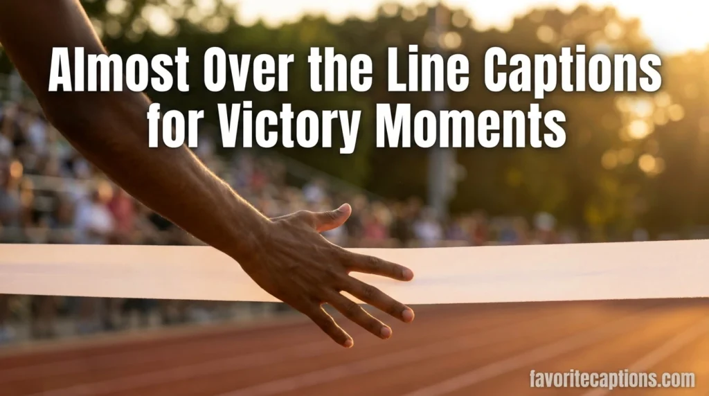 Almost Over the Line Captions for Victory Moments