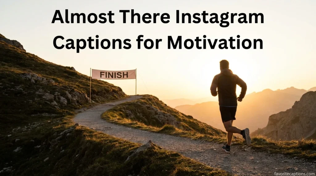Almost There Instagram Captions for Motivation