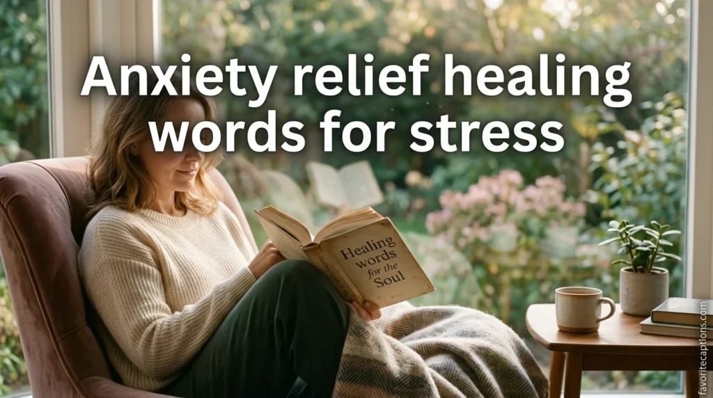 Anxiety relief healing words for stress