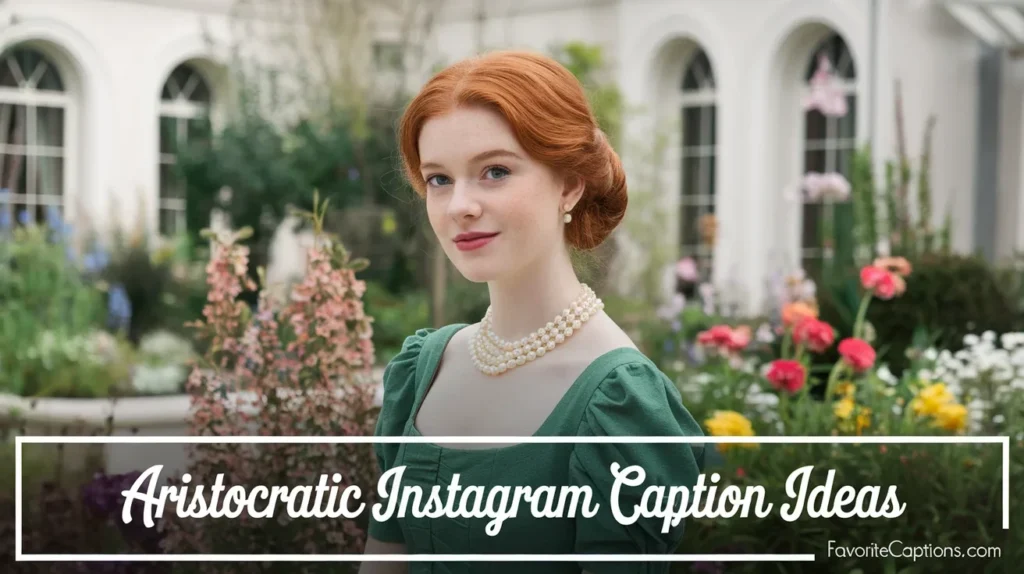 Aristocratic Instagram caption ideas