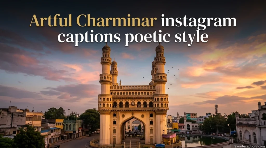 Artful Charminar instagram captions poetic style