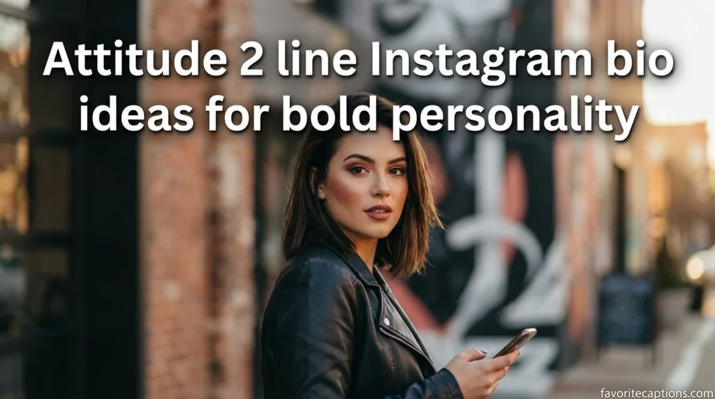 Attitude 2 line Instagram bio ideas for bold personality