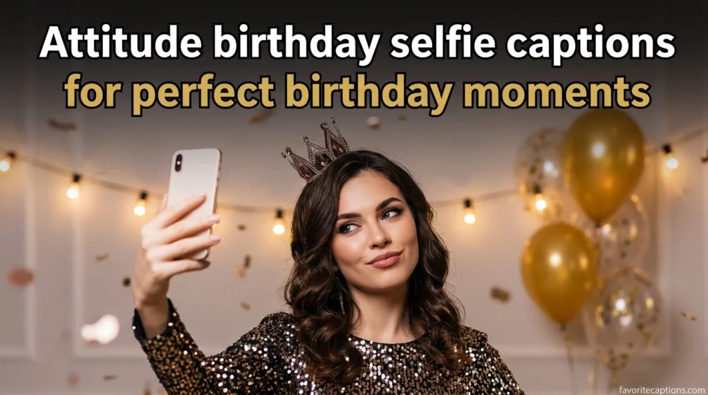 Attitude birthday selfie captions for perfect birthday moments