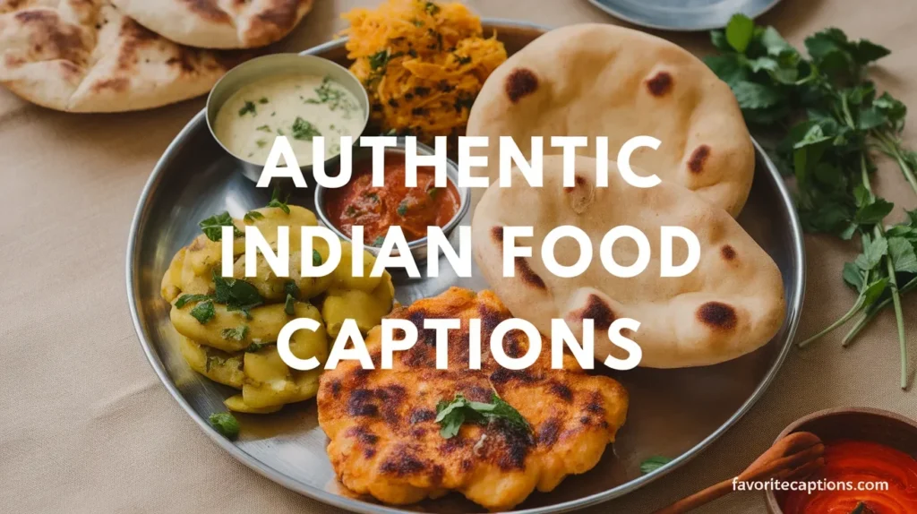 Authentic Indian Food Captions