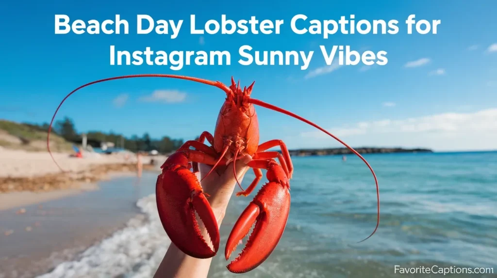 Beach day lobster captions for instagram sunny vibes