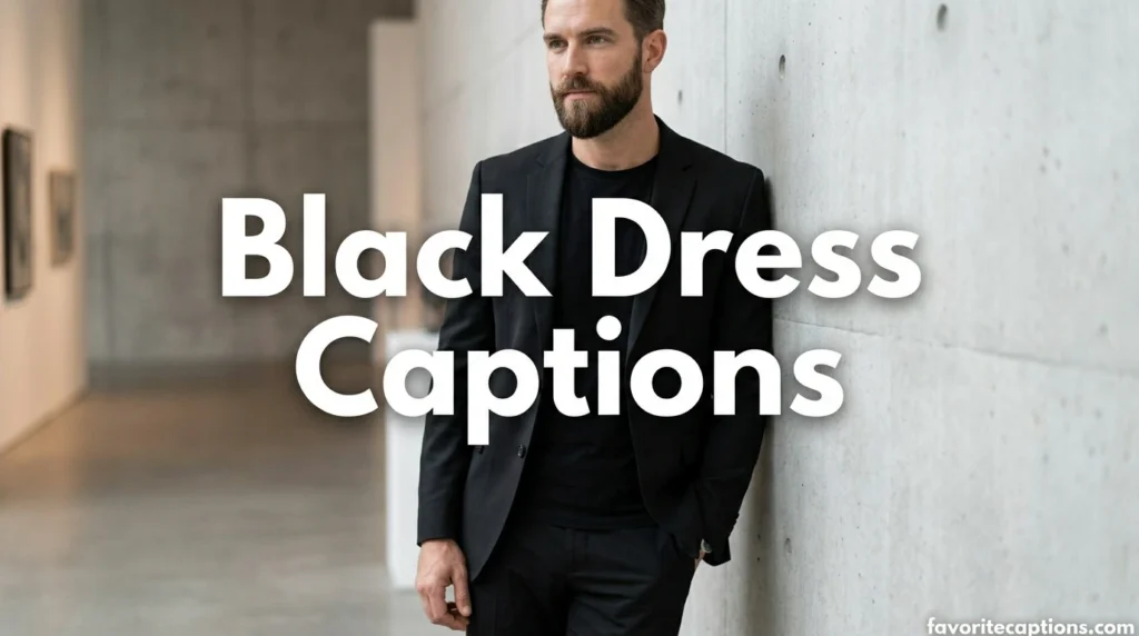 Black Dress Captions