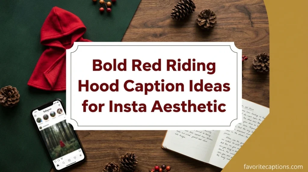 Bold Red Riding Hood Caption Ideas for Insta Aesthetic