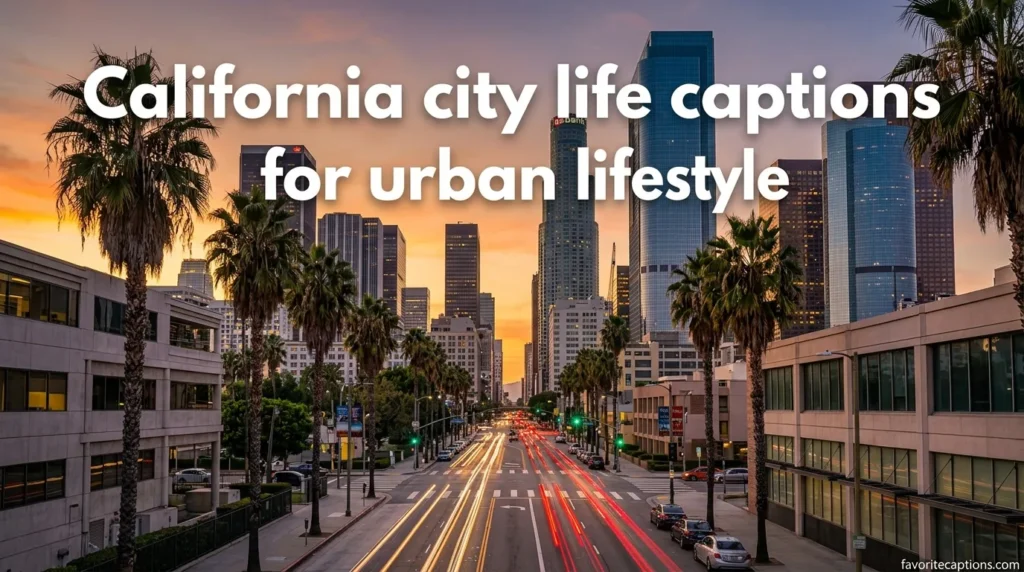 California city life captions for urban lifestyle
