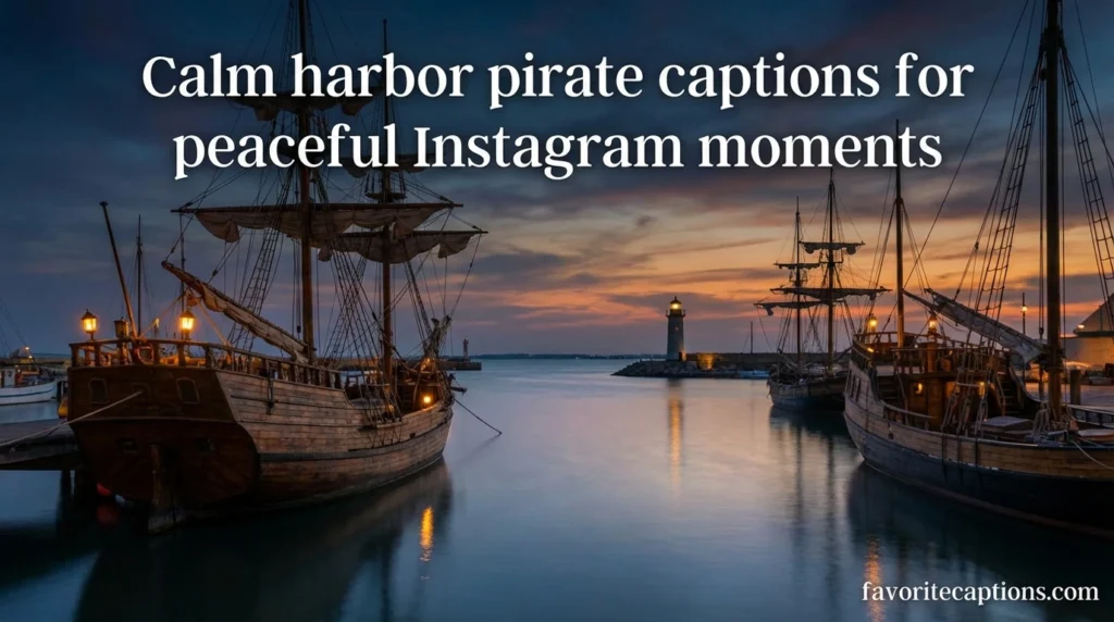Calm harbor pirate captions for peaceful Instagram moments