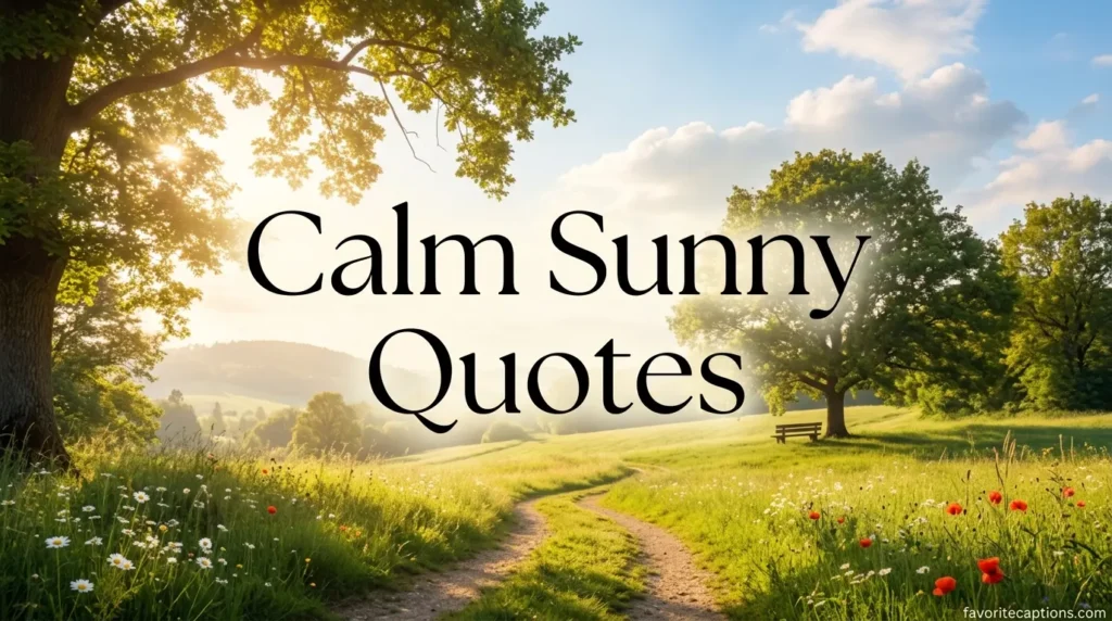 Calm Sunny Quotes