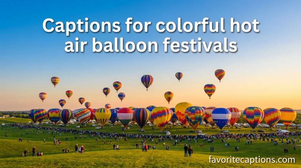 Captions for colorful hot air balloon festivals