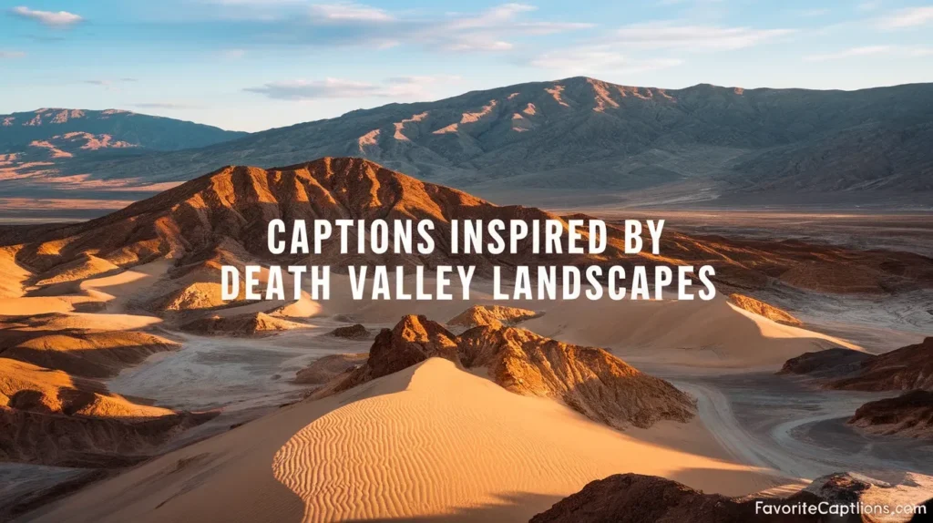 Captions inspired by Death Valley landscapes