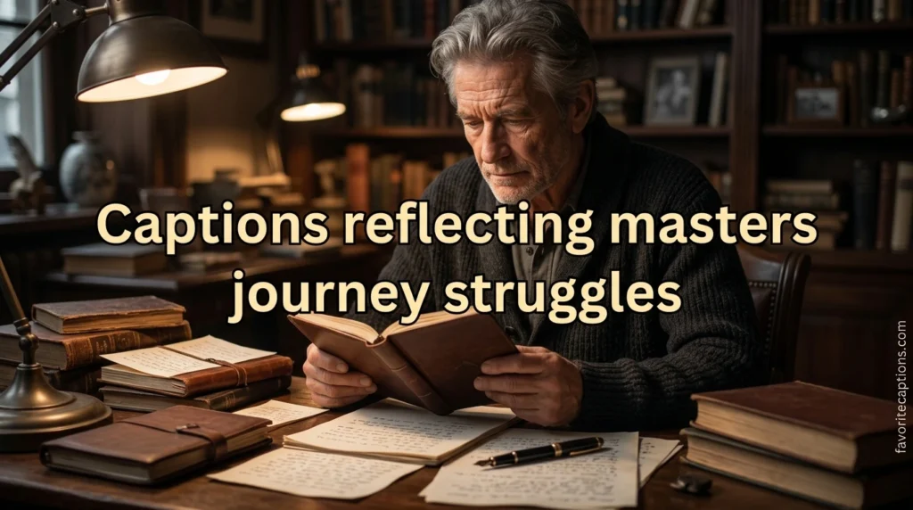 Captions reflecting masters journey struggles
