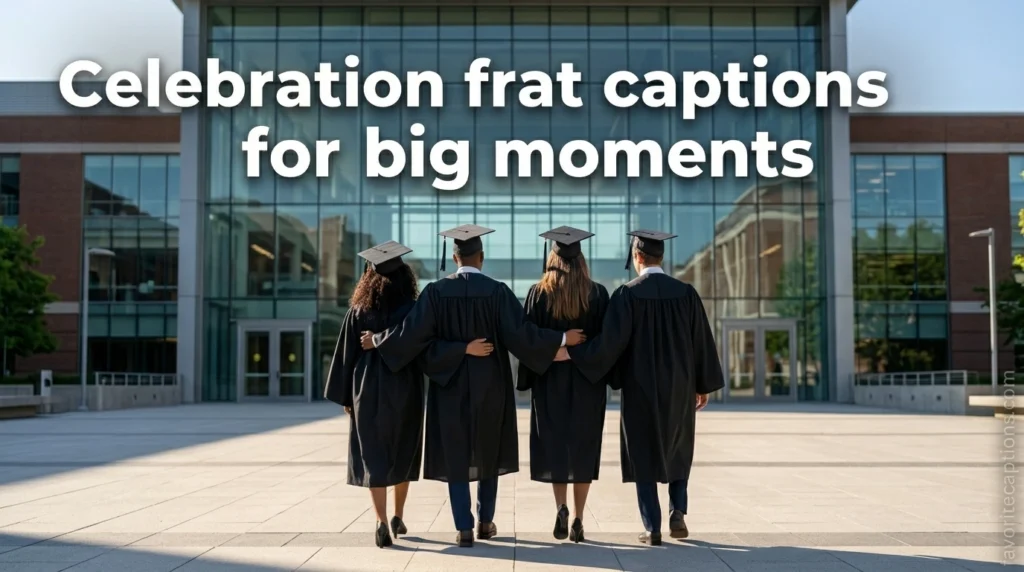 Celebration frat captions for big moments