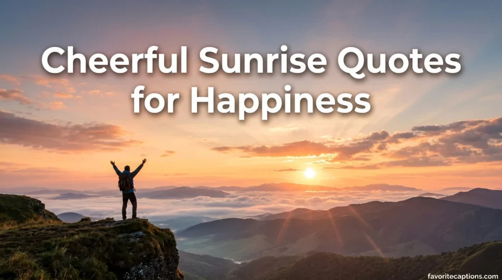Cheerful Sunrise Quotes for Happiness
