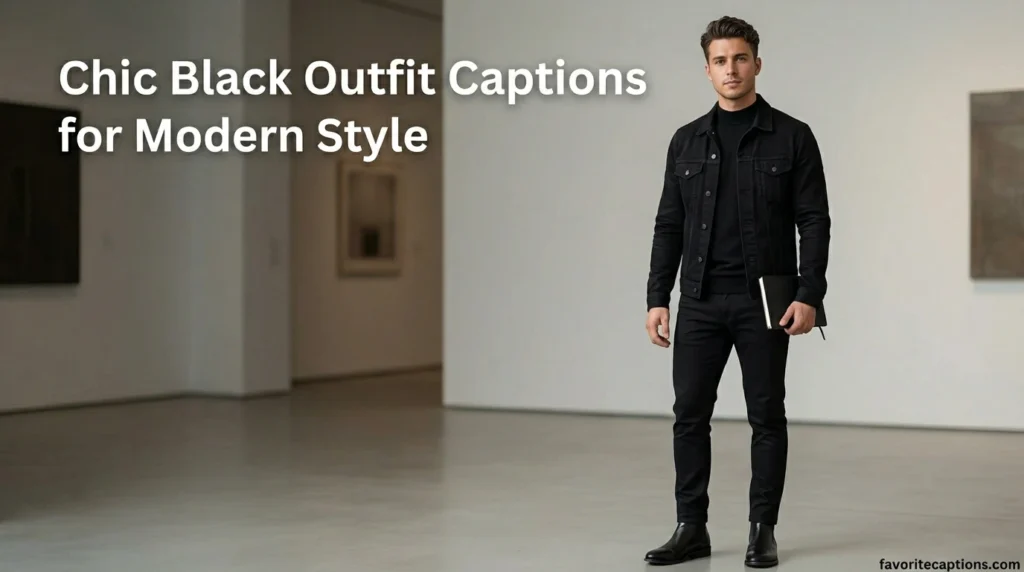 Chic Black Outfit Captions for Modern Style