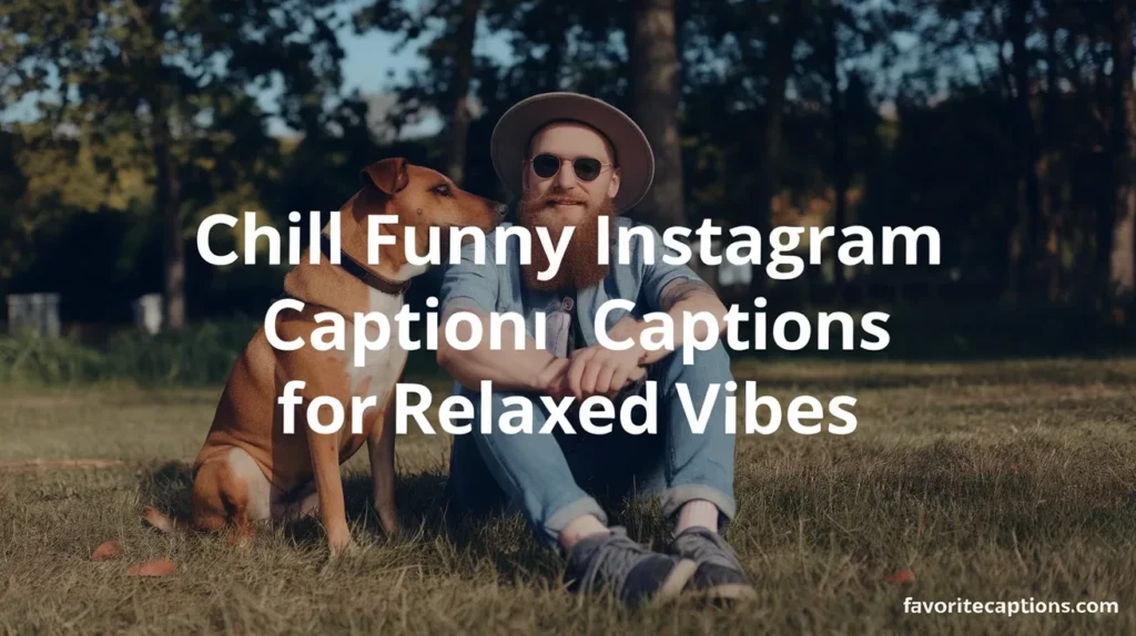 Chill funny instagram captions for relaxed vibes