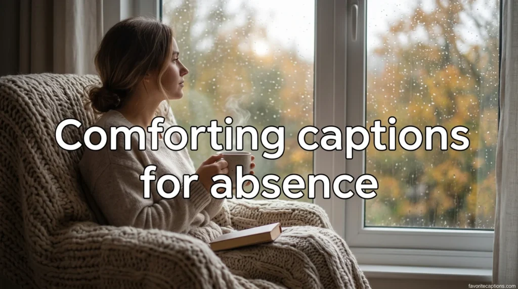 Comforting captions for absence
