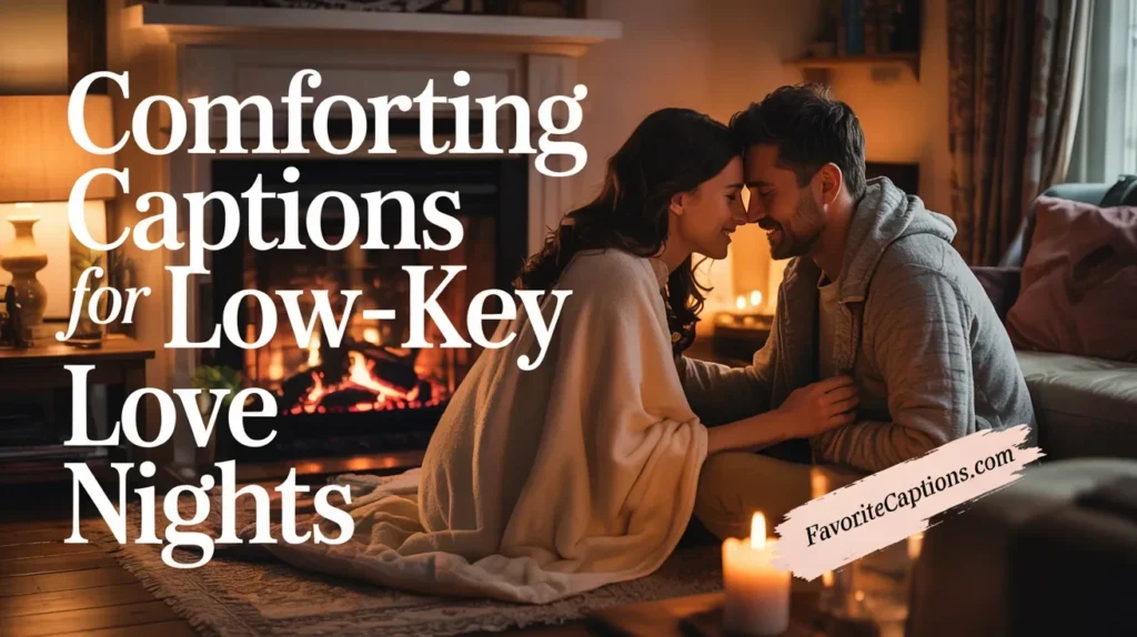 Comforting captions for low-key love nights