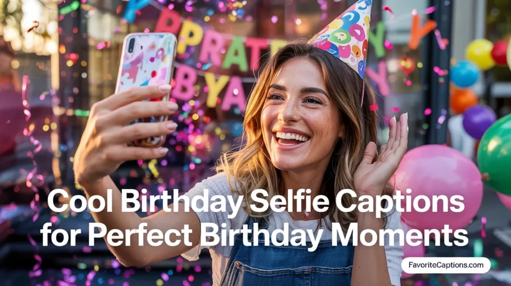 Cool birthday selfie captions for perfect birthday moments