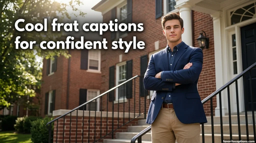 Cool frat captions for confident style