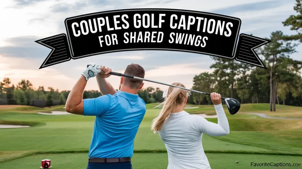 Couples golf captions for shared swings