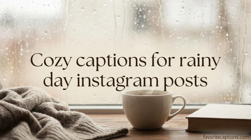 Cozy captions for rainy day instagram posts