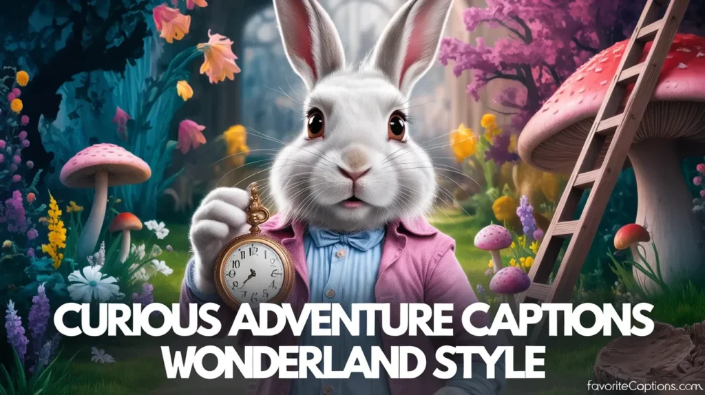Curious Adventure Captions Wonderland Style