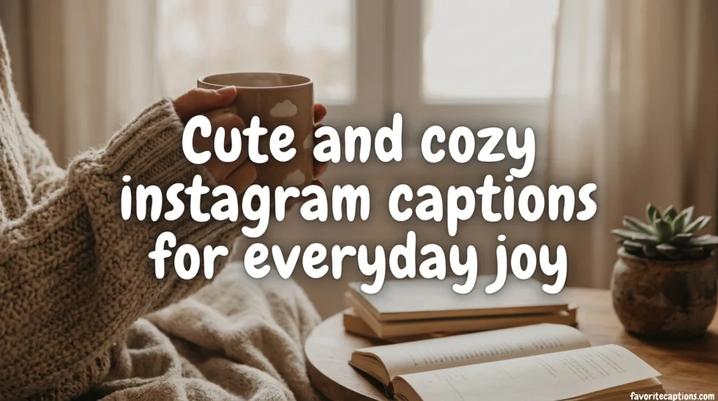 Cute and cozy instagram captions for everyday joy