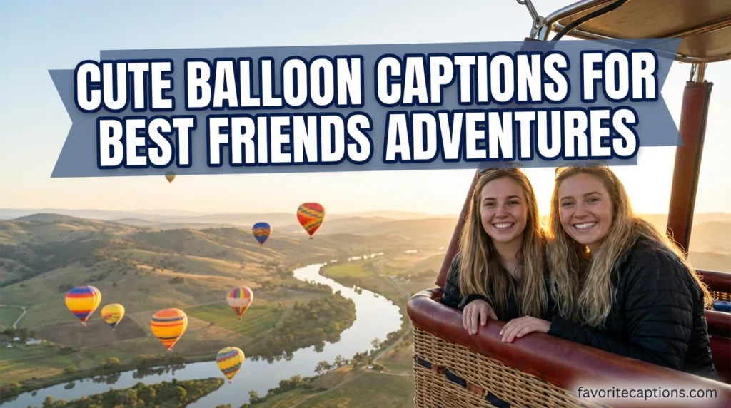 Cute balloon captions for best friends adventures