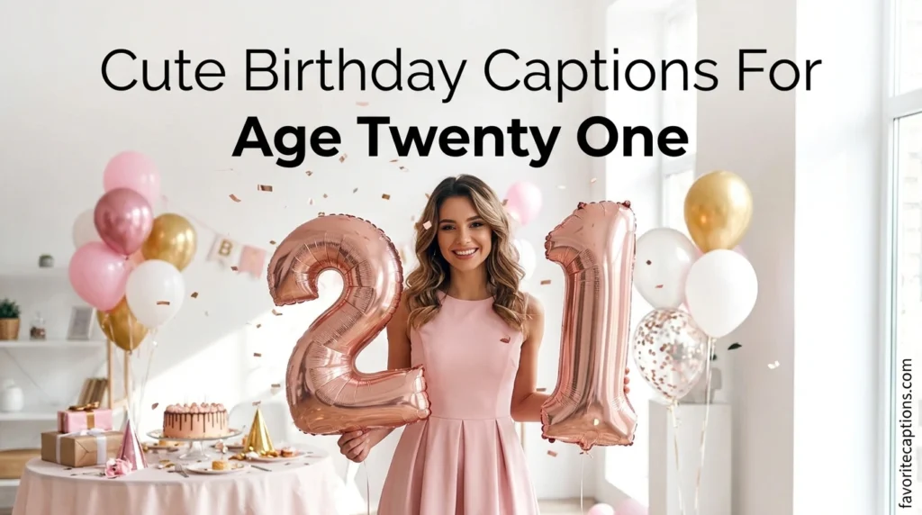 Cute Birthday Captions For Age Twenty One