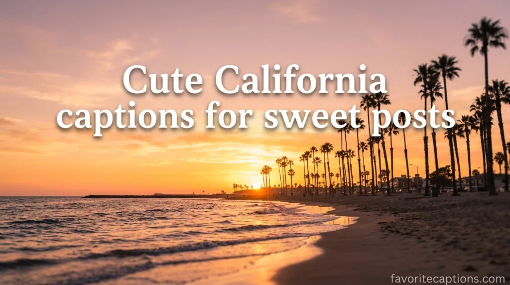 Cute California captions for sweet posts