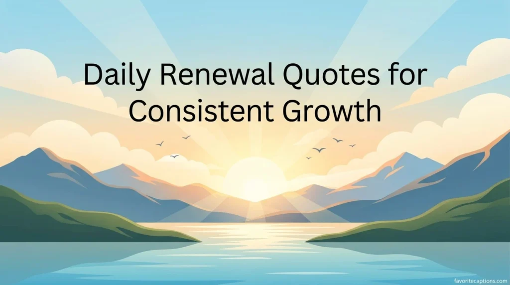 Daily Renewal Quotes for Consistent Growth