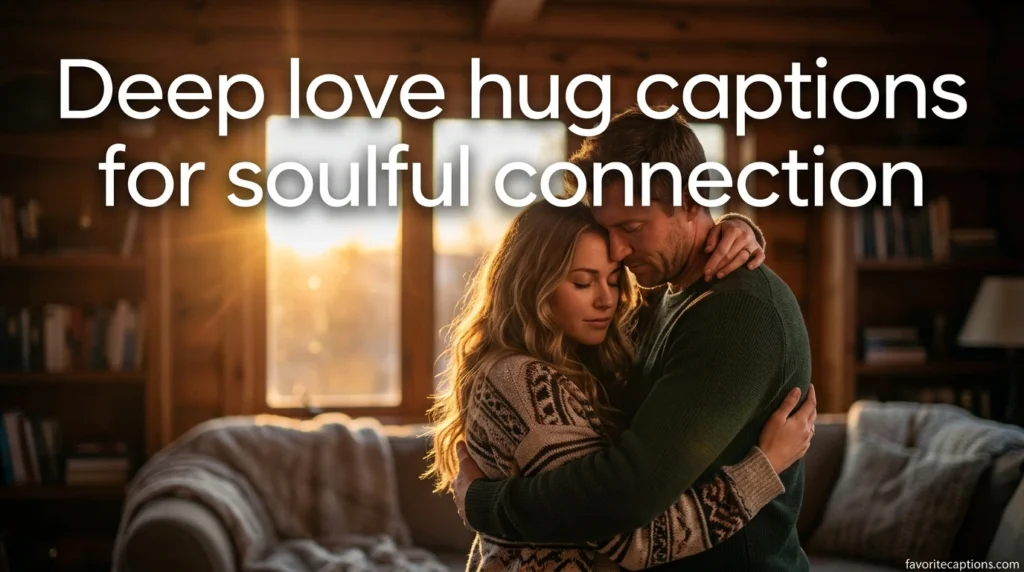 Deep love hug captions for soulful connection