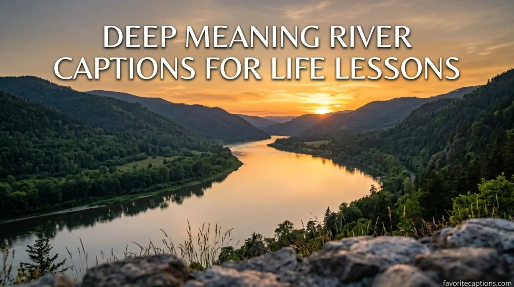 Deep meaning river captions for life lessons